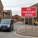 Professional Quick Fit No Through Road Sign 1050x750mm for Traffic Control and Safety