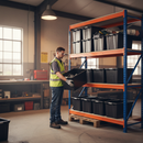 2x Premium Heavy Duty Shelving - 1800mm High with 12x 37L Plastic Storage Boxes