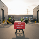 Professional No Through Road Sign Kit with Reflective Face 1050x750mm for Traffic Management