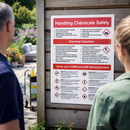 Handling Chemicals Safely Poster – 400mm x 600mm – Rigid Plastic – Indoor/Outdoor