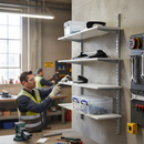 Premium Twin Slot Wall Mounted Shelving - 1000mm Wide - Silver Finish