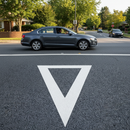 Premium Give Way Triangle Road Sign - Durable Thermoplastic with Reflective Coating - Available in Two Sizes for Traffic Safety