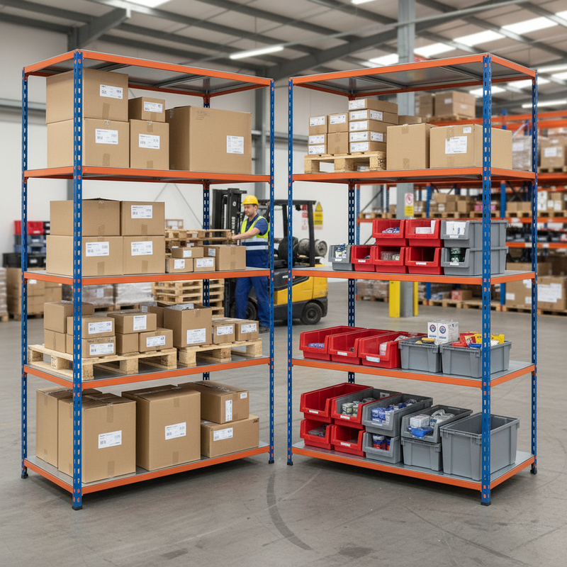 Premium Industrial Shelving - 2440mm High - 340kg Capacity - Steel Construction