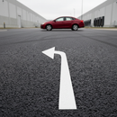 Professional Thermoplastic Road Marking Left Arrow - Durable, Preformed for Car Parks and One-Way Systems