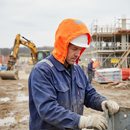 Premium Hi-Vis Waterproof Helmet Hood with Breathable Seams for Enhanced Visibility and Comfort