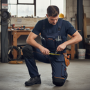Premium Slim Fit Stretch Work Trousers with Holster Pockets for Professionals - Deep Blue