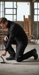 Premium Heavy Duty Workwear Trousers with Oxford Knee Pad Pockets and Cargo Pocket