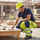 Premium Ventilated Hi-Vis Trousers with Holster Pockets and Reinforced Knee Protection for Enhanced Durability