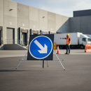 Premium Lightweight Collapsible Keep Right Traffic Sign with Steel Frame for Easy Transport and Storage