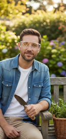 Premium Wraparound Clear Cover Spectacle with Polycarbonate Lens and Ventilated Side Arms for Low Impact Protection