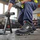 Premium Heavy Duty Ankle Boot with Composite Toe Protector and Slip-Resistant Sole for Ultimate Workplace Safety