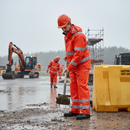 Premium High-Visibility Waterproof Rain Trousers with Welded Seams and Adjustable Fit for Outdoor Work