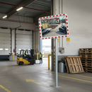 Premium Square Traffic Mirror - Shock-Resistant, Excellent Image Quality, Lightweight Design with Eye-Catching Border