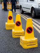 Sand-weighted traffic cone with 200mm no waiting symbol, 200 units