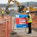 Premium Customizable Dry Wipe Information Board 750x750mm for Roadworks with Multiple Job Details