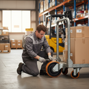 250mm Diameter Heavy Duty Cast Iron Wheel with Polyurethane Tyre