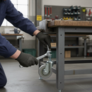 100mm Heavy Duty Bolt Hole Swivel Castor with Rubber Tyre