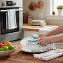 Premium Plain Cotton Tea Towels - White Color, Pack of 10 for Versatile Kitchen Use