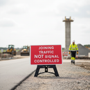 Premium Joining Traffic Not Signal Controlled Sign - 1050x750mm with Reflective Face and Easy Deployment Features