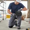 Premium Customized Trousers with Kneepad Pockets - Stone Grey