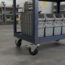 80mm Heavy Duty Braked Swivel Bolt Hole Castor with Rubber Wheel