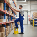 Heavy Duty Steel Kick Step with Anti-Slip Treads - 150kg Load Capacity