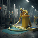 Professional Chemical Wheelie Bin Spill Kit - 120L with Absorbent Materials