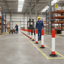 Professional 75cm Delineator Marker Post with Reflective Sleeve for High Visibility Traffic Management