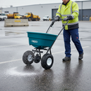 Professional Push Along Salt and Seed Spreader with 36kg Capacity for All Seasons and Enhanced Gearbox Control