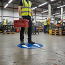 Premium Hearing Protection Mandatory Floor Sign - Self-Adhesive, Slip-Resistant, High Visibility for Safety Compliance