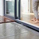 Premium PVC Threshold Drain with Aluminium Grating - 1 Metre Length for Effective Water Management