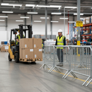 Heavy Duty 2.3m Loose Leg Barrier System with Galvanised Steel Construction for Crowd Control