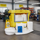 Professional Oil Only Spill Kit 4 Wheeled Drop Front Bin - 1000L