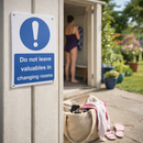 Do Not Leave Valuables Sign – 1mm Rigid Plastic – Indoor/Outdoor Use