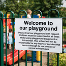 Playground Safety Notice – 1mm Rigid Plastic – Indoor/Outdoor Use