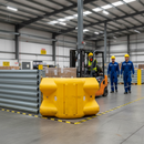 Premium Yellow Plastic 135° External Corner Section for Armco Barriers - Durable, Reflective, Scuff-Resistant Design for Safety