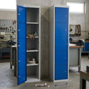 Five-Door Steel Garment Locker with Individual Compartments