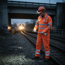 Premium Hi Vis Combat Orange Coverall with Teflon Coating, Triple-Stitched for Durability and EN ISO 20471 Class 3 Compliance
