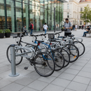 Professional Double-Sided Bike Rack for 6 Bikes - Galvanised Steel Construction with Corrosion Resistance