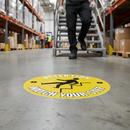 Premium Self-Adhesive Watch Your Step Floor Sign with Slip-Resistant Vinyl for Safety Awareness
