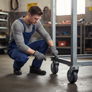 80mm Heavy Duty Swivel Plate Castor with Anti-Static Grey Tyre