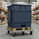 150mm Fixed Plate Castor Cast Iron Centre with Rubber Tyre