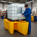 Premium IBC Spill Pallet with Integral Dispensing Well