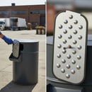 Premium Stainless Steel Cigarette Stubber Attachment for Enhanced Litter Bin Functionality