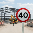Premium 40mph Speed Limit Sign - Durable, Reflective, Post Mounted for Rural and Urban Use