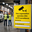 CCTV Surveillance Sign – 24hr Monitoring – Industrial Grade – Security Use