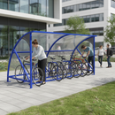 Premium Open Fronted Cycle Shelter for 10 Bikes with Racks and Durable Construction