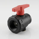 1in BSP Female Polypropylene Ball Valve, 16 Bar (view 2)