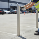 Premium Heavy Duty Stainless Steel Bollard - 1000mm Height, 2mm Thickness, Aesthetic Design for Security and Protection
