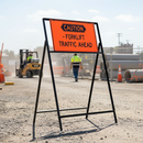 Premium Rectangular Metal Road Sign Frame with Long Legs for Enhanced Visibility, 1050 x 450mm Dimensions